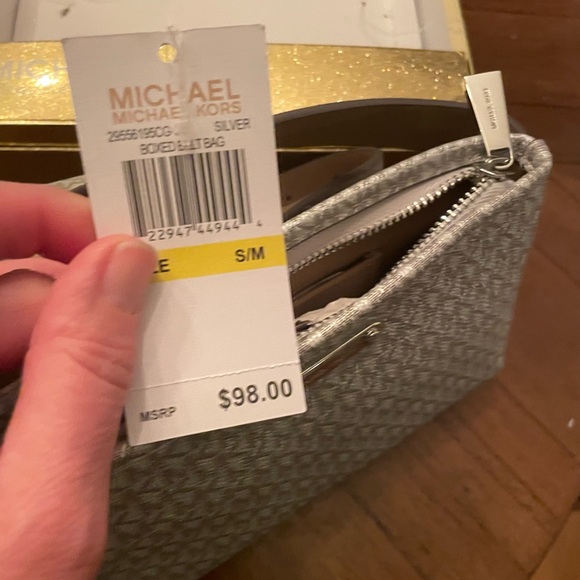 Michael Kors Silver and Gray Adjustable Belt Bag S/M NWT - Picture 5 of 6